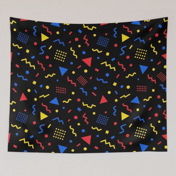Item preview, 80s Memphis Geometric Confetti Squiggle Repeat designed and sold by StickyGuys.