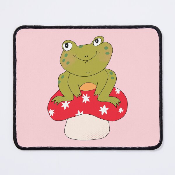 Item preview, Hoppy the Frog on Toadstool (Red) designed and sold by yellowflowerhut.