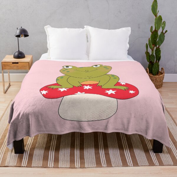 Item preview, Hoppy the Frog on Toadstool (Red) designed and sold by yellowflowerhut.