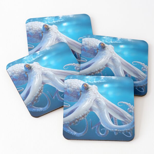 Item preview, Majestic Octopus Underwater in Vibrant Blue Waters designed and sold by Artessie.