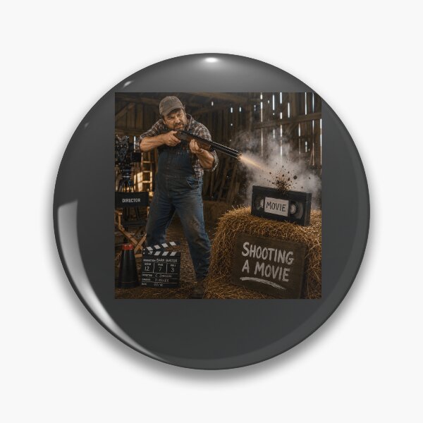 Item preview, Shooting a Movie Funny Farmer Movie Pun Design designed and sold by Hornace88studio.