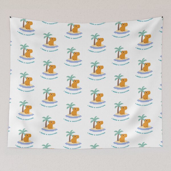 Item preview, Cute Capybara Vacation Mood – I Need a Vacation designed and sold by BCapybara.