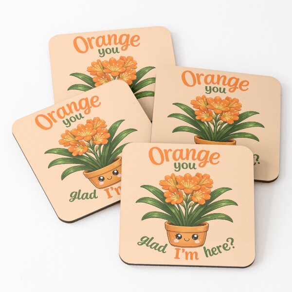 Item preview, Orange You Glad I'm Here? – Cute Clivia Plant designed and sold by Stubblejumper Artworks.