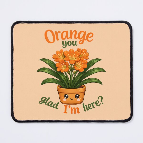 Item preview, Orange You Glad I'm Here? – Cute Clivia Plant designed and sold by Stubblejumper Artworks.