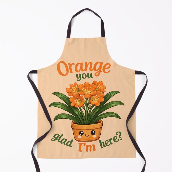 Item preview, Orange You Glad I'm Here? – Cute Clivia Plant designed and sold by Stubblejumper Artworks.