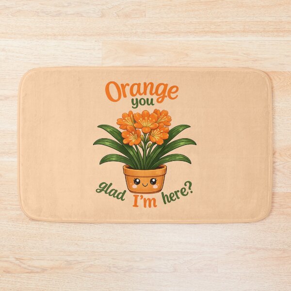 Item preview, Orange You Glad I'm Here? – Cute Clivia Plant designed and sold by Stubblejumper Artworks.