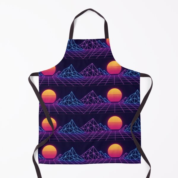 Item preview, Retrowave Triangle Mountain Neon Grid Peak Repeat designed and sold by StickyGuys.