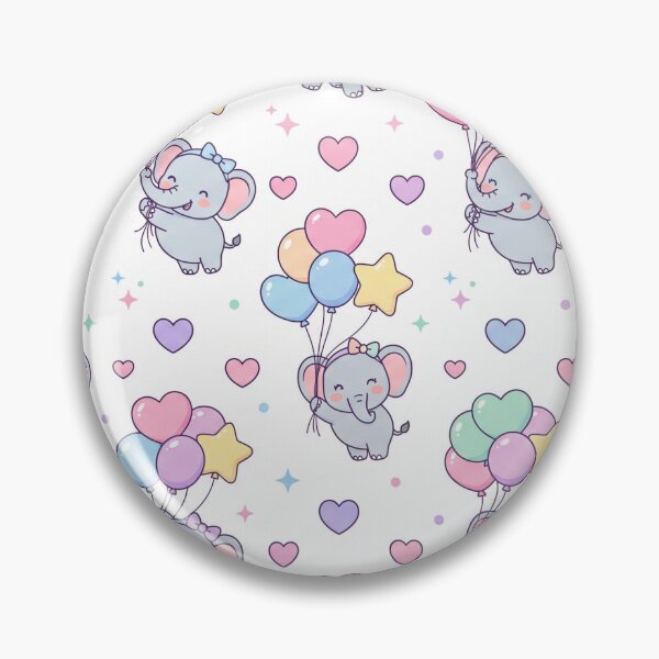Item preview, Cute Baby Elephants with Balloons Pattern designed and sold by MuffinMeng ⭐⭐⭐⭐⭐.