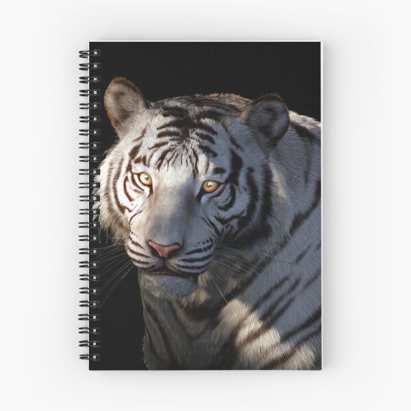 Item preview, Silent Ember | White Tiger Portrait in Shadow designed and sold by TreatLLC.