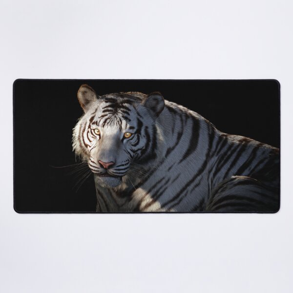Item preview, Silent Ember | White Tiger Portrait in Shadow designed and sold by TreatLLC.
