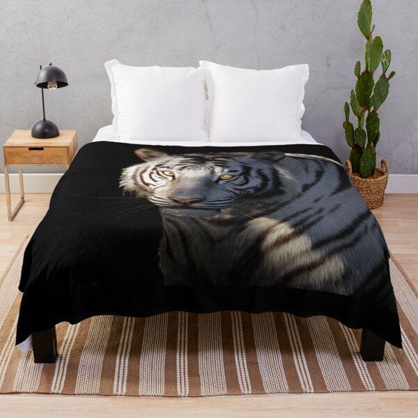 Item preview, Silent Ember | White Tiger Portrait in Shadow designed and sold by TreatLLC.