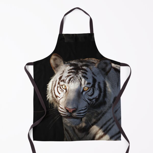 Item preview, Silent Ember | White Tiger Portrait in Shadow designed and sold by TreatLLC.