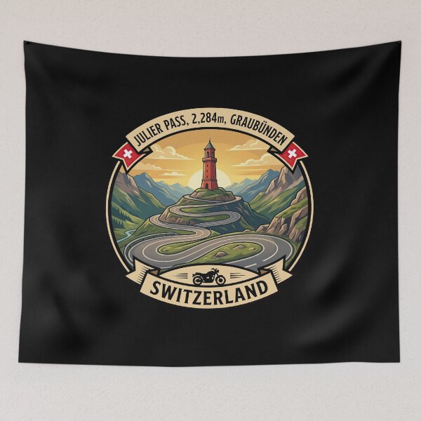 Item preview, Julier Pass Historic Alpine Road Artwork designed and sold by enzoade.