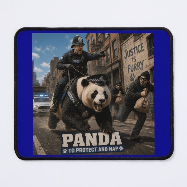 Item preview, Panda Car Funny Police Panda Pun Design designed and sold by Hornace88studio.