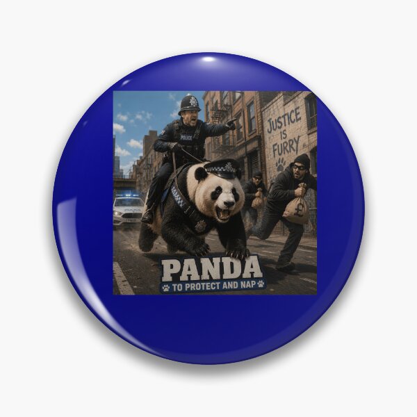 Item preview, Panda Car Funny Police Panda Pun Design designed and sold by Hornace88studio.