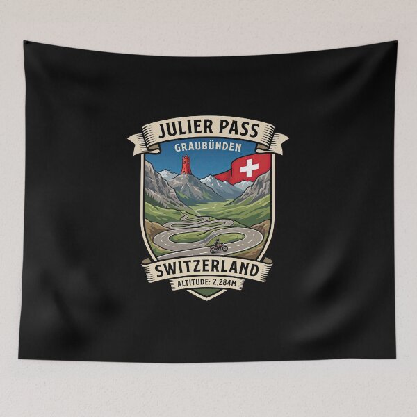 Item preview, Julier Pass Switzerland Alpine Route Print designed and sold by enzoade.