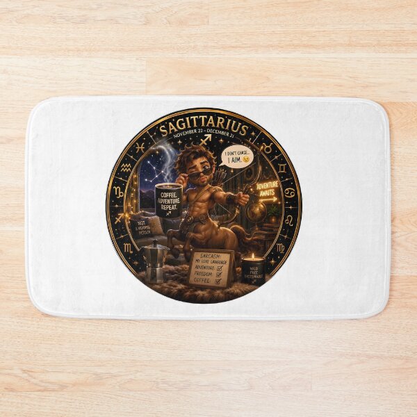 Item preview, Sagittarius Centaur Coffee Adventure Humor designed and sold by Zodiac Celestial Art.