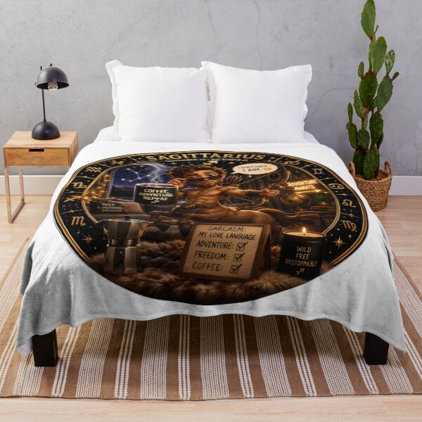 Item preview, Sagittarius Centaur Coffee Adventure Humor designed and sold by Zodiac Celestial Art.