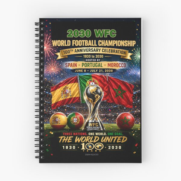 Item preview, 2030 WFC World Football Championship  - 100th Annviersary - Spain - Portugal - Morocco designed and sold by DBM Photo Art 1.