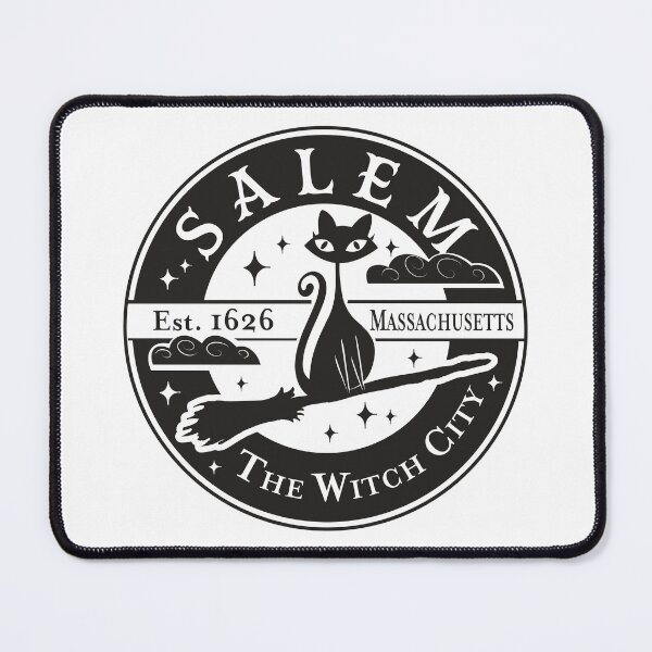Item preview, Salem The Witch City Logo Design Black Cat on Broomstick designed and sold by Jdawnink.