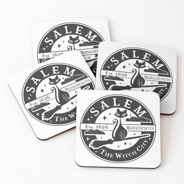 Item preview, Salem The Witch City Logo Design Black Cat on Broomstick designed and sold by Jdawnink.