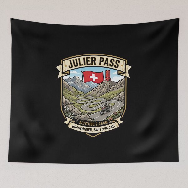 Item preview, Julier Pass Swiss Alps Motorcycle Adventure Design designed and sold by enzoade.