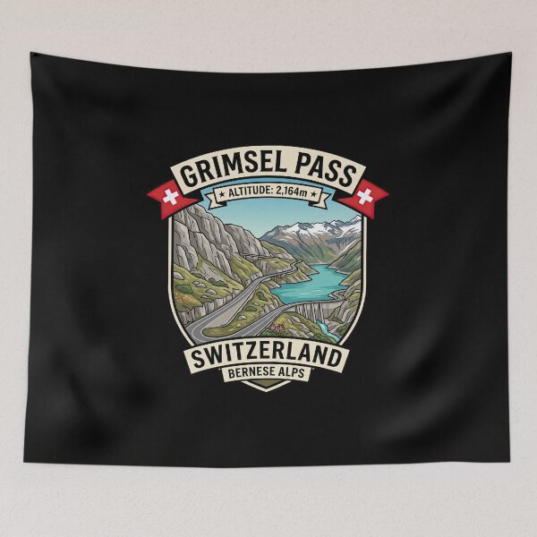 Item preview, Grimsel Pass Switzerland Scenic Pass Artwork designed and sold by enzoade.
