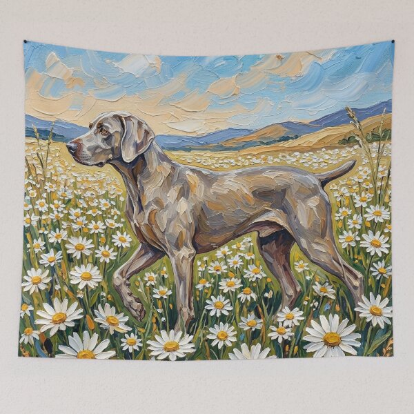 Item preview, Amongst The Flowers - Weimaraner designed and sold by AjaTrier.