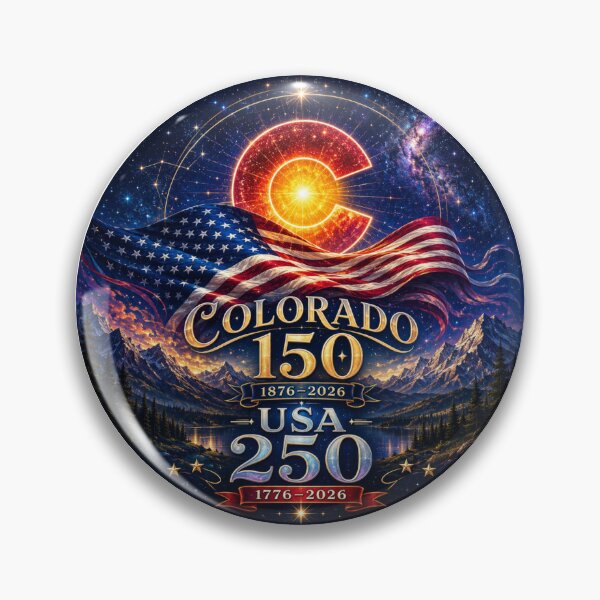 Item preview, Colorado 150th Anniversary & USA 250th 1776–2026 Patriotic Design designed and sold by FlyingSeas.