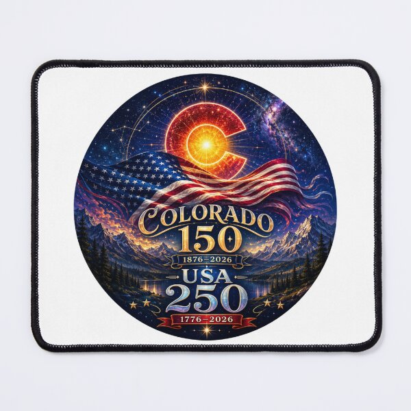 Item preview, Colorado 150th Anniversary & USA 250th 1776–2026 Patriotic Design designed and sold by FlyingSeas.