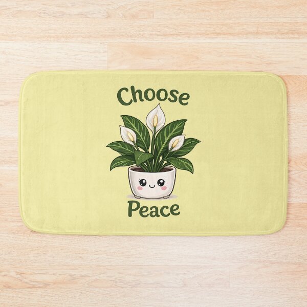 Item preview, Choose Peace – Cute Peace Lily Houseplant designed and sold by Stubblejumper Artworks.