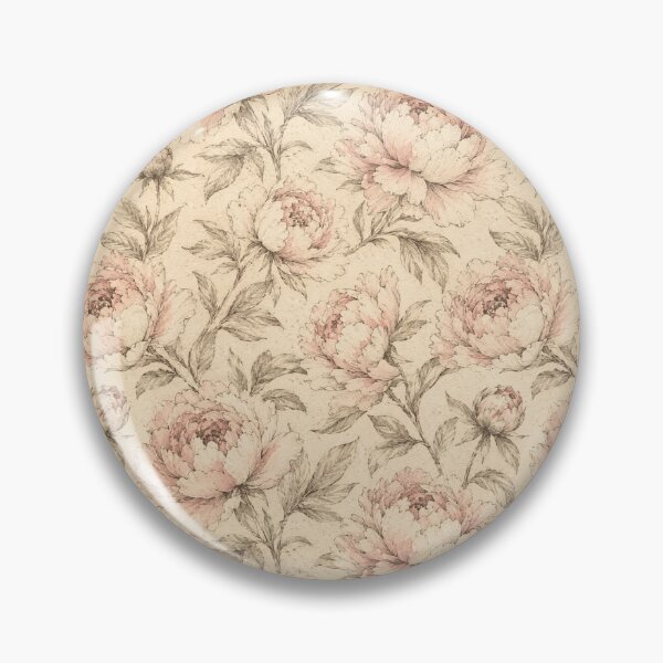 Item preview, Peony Pencil Sketch Botanical Aged Paper Seamless Pattern designed and sold by Inkworksbyshery.