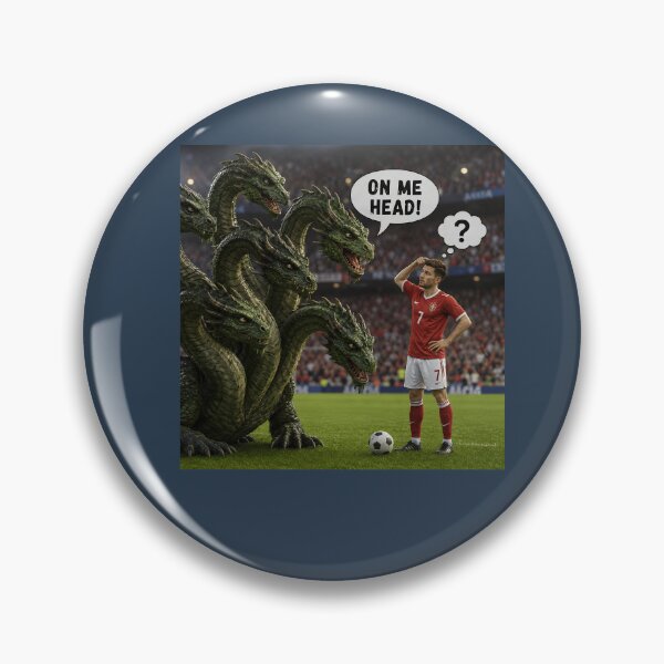 Item preview, On Me Head Funny Hydra Football Mythology Pun Design designed and sold by Hornace88studio.