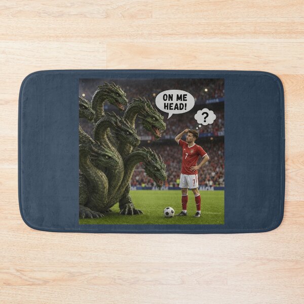 Item preview, On Me Head Funny Hydra Football Mythology Pun Design designed and sold by Hornace88studio.