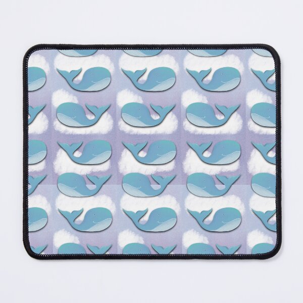 Item preview, Happy Watercolor Painterly Whale in the Sky with Clouds designed and sold by HydrangeaDelMar.