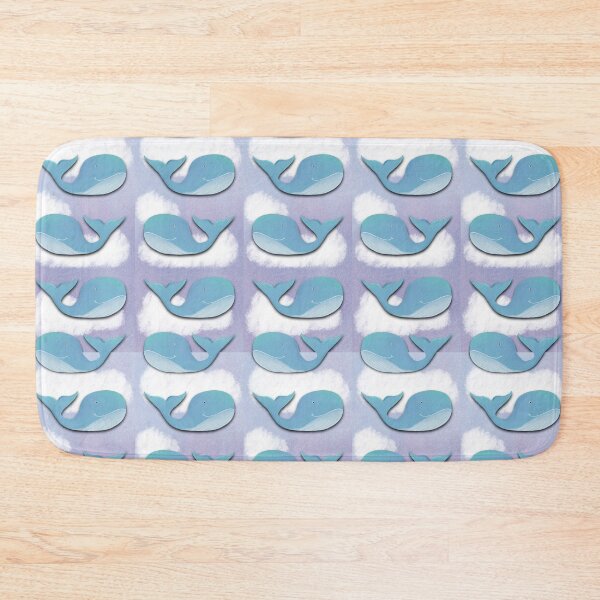 Item preview, Ballena feliz pintada con acuarela en el cielo con nubes designed and sold by HydrangeaDelMar.