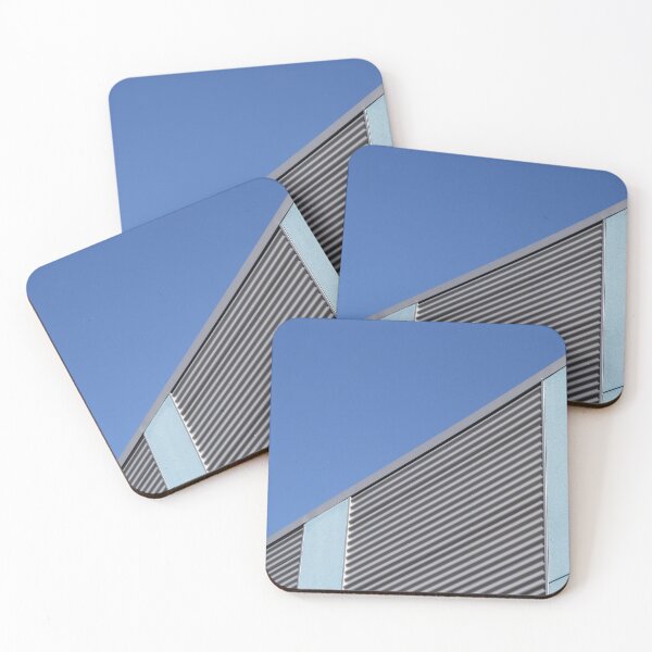 Item preview, Modern Corrugated Metal Architecture Against A Blue Sky designed and sold by 27Tammy27.