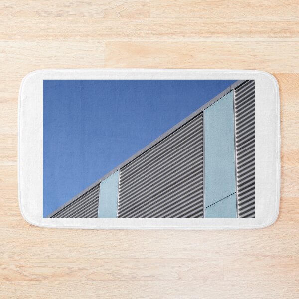 Item preview, Modern Corrugated Metal Architecture Against A Blue Sky designed and sold by 27Tammy27.