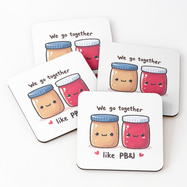 Item preview, We Go Together Like Peanut Butter & Jelly Kawaii designed and sold by pixiedustpaint.