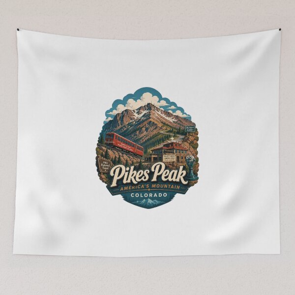 Item preview, Pikes Peak Colorado America’s Mountain Vintage Travel Design designed and sold by FlyingSeas.