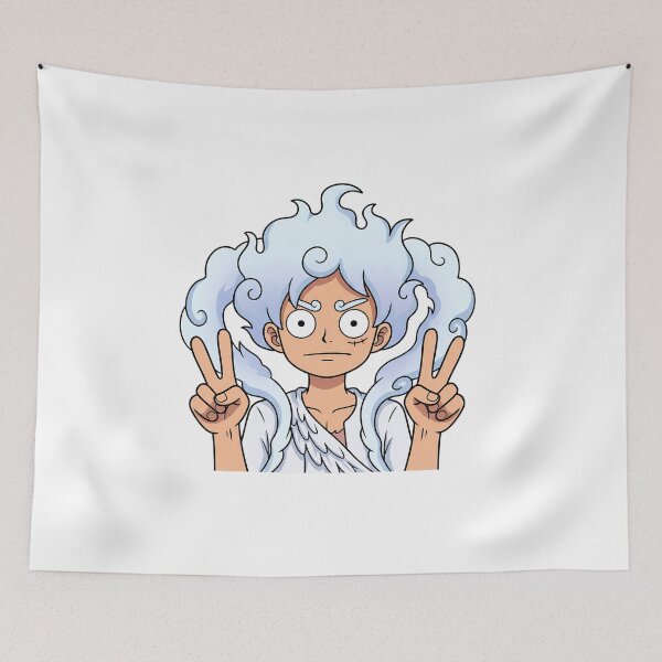 Item preview, Monkey D Luffy Gear Five One Piece Cloudy Peace Pose designed and sold by earlobejerk.