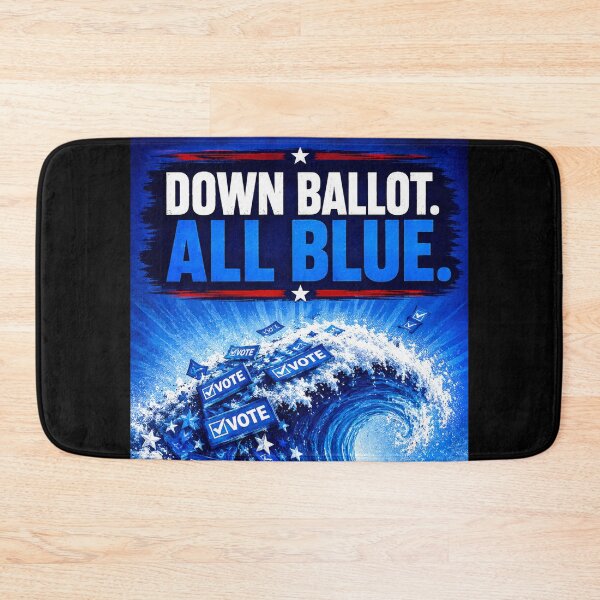 Item preview, Down Ballot. All Blue. – Vote Blue Political Design designed and sold by MySheetMusicArt.