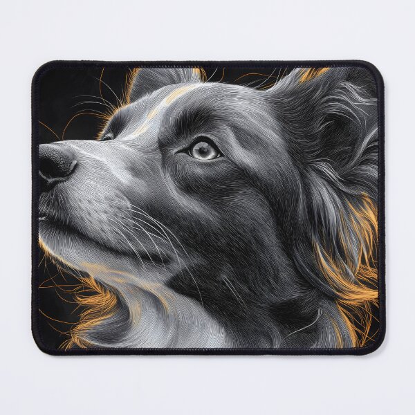 Item preview, Australian Shepherd Dog Silver Fur Golden Glow Loyal Spirit designed and sold by juniorcastros.