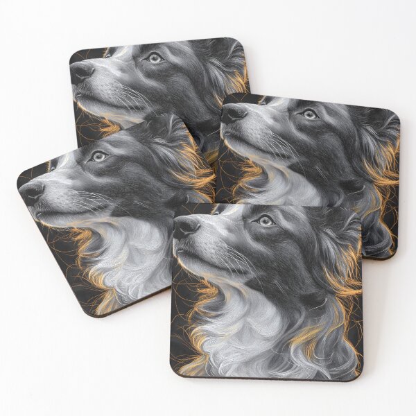 Item preview, Australian Shepherd Dog Silver Fur Golden Glow Loyal Spirit designed and sold by juniorcastros.