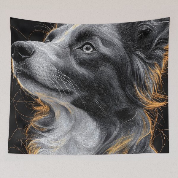Item preview, Australian Shepherd Dog Silver Fur Golden Glow Loyal Spirit designed and sold by juniorcastros.