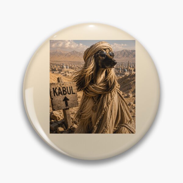 Item preview, Afghan Hound in Kabul Funny Dog Pun Design designed and sold by Hornace88studio.