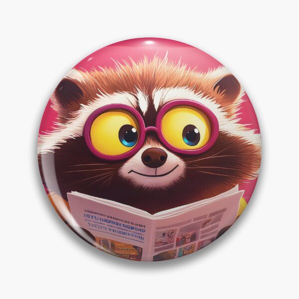 Item preview, Raccoon wildlife animal funny toilet newspaper bathroom cartoon humor designed and sold by juniorcastros.