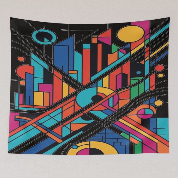 Item preview, City Rhythm | Modern Geometric Abstract Art designed and sold by delohill.