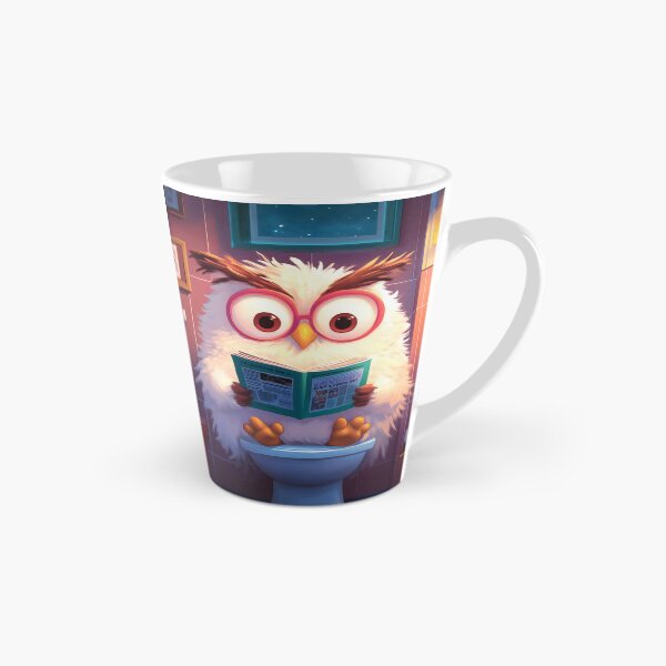 Item preview, Snowy Owl Bird Funny Toilet Newspaper Night Bathroom designed and sold by juniorcastros.