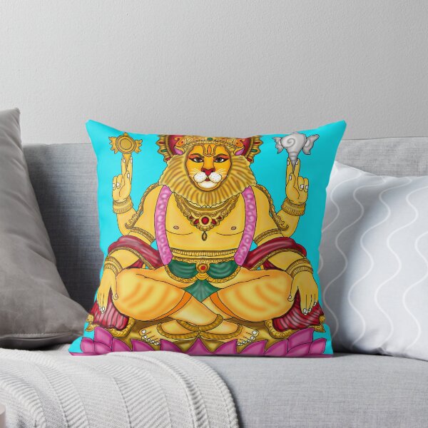 Item preview, Lord Narasimha Artwork | Fierce Hindu God Digital Painting Illustration designed and sold by Harshit_Digital_Arts.